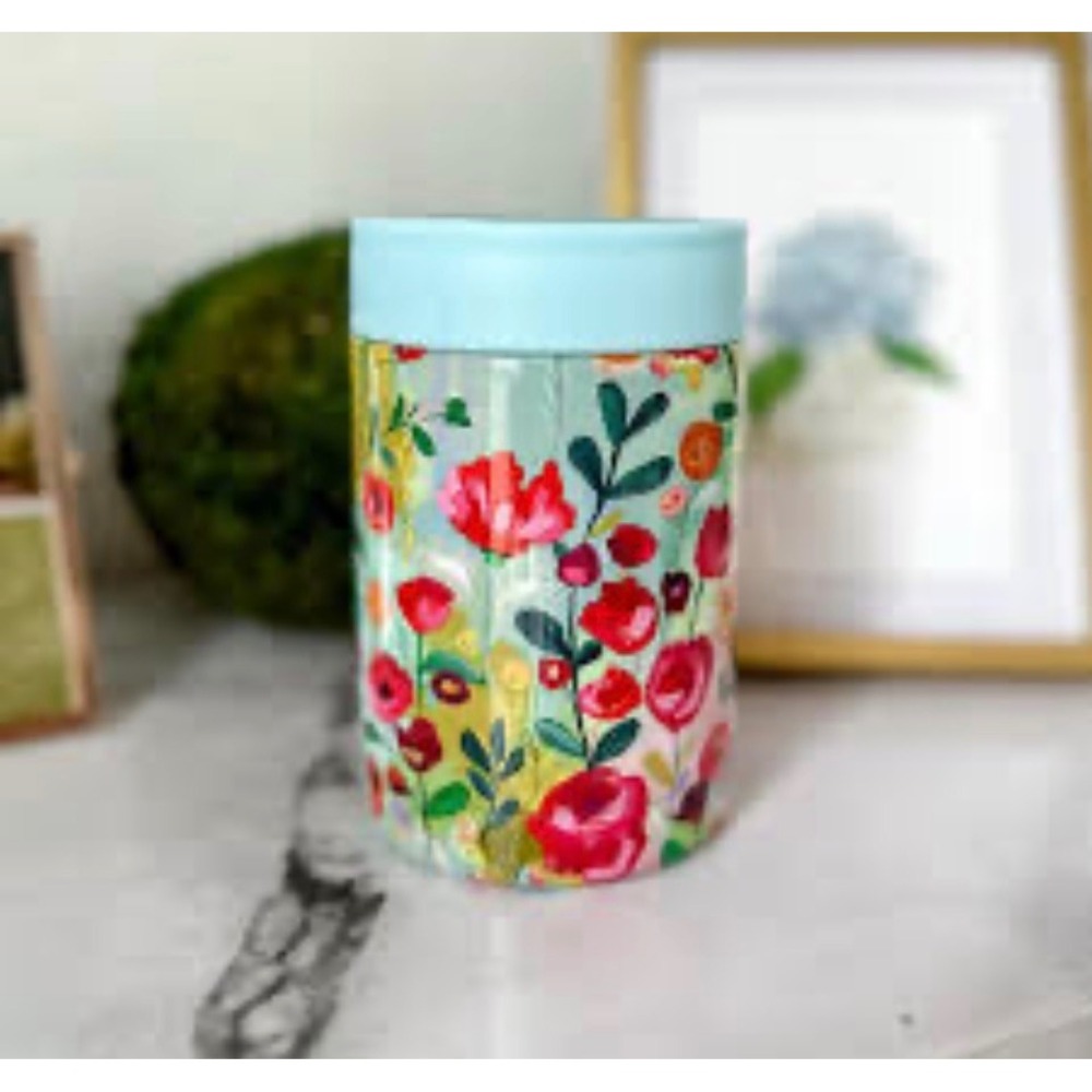Eliza Todd Can Cooler 12oz Multicolor Floral Cottagecore Drinkware Insulator BBQ